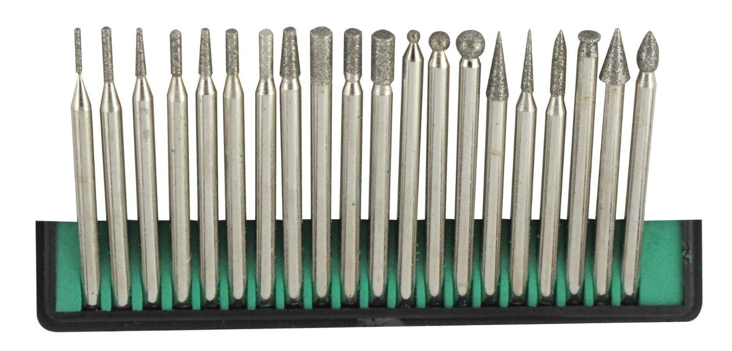 Premium Quality Assorted Diamond Bur Set - 1/8" Shank