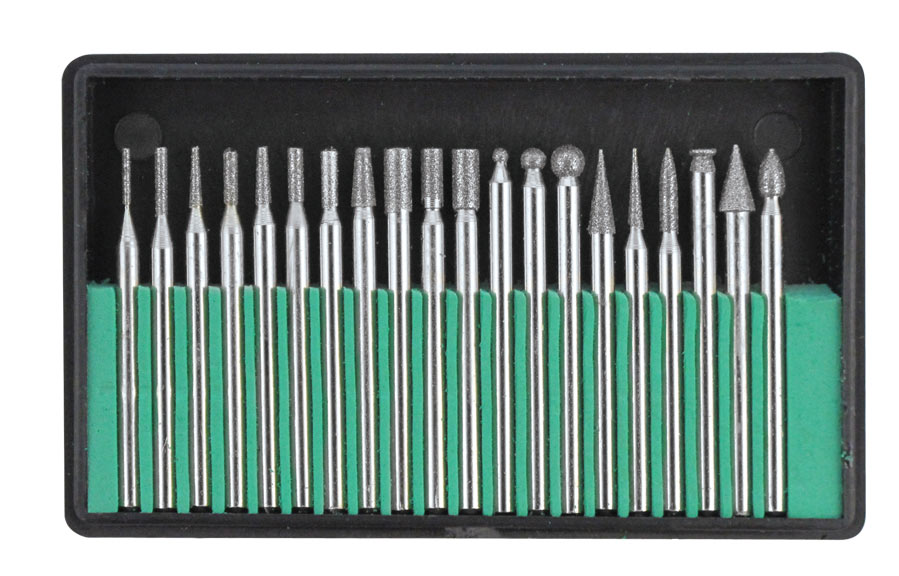 Premium Quality Assorted Diamond Bur Set - 1/8" Shank