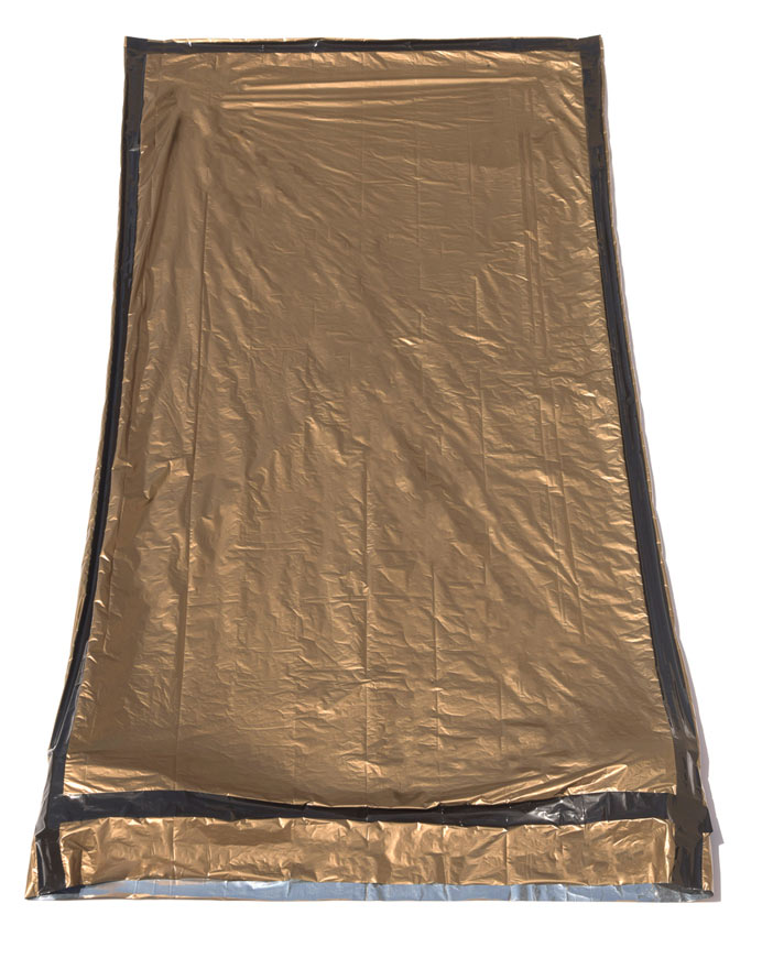 84" x 36" Bronze Heavy Duty Emergency Aluminized PE Sleeping Bag