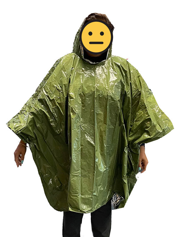 67"x39" Emergency Aluminized Poncho- 28um Thick