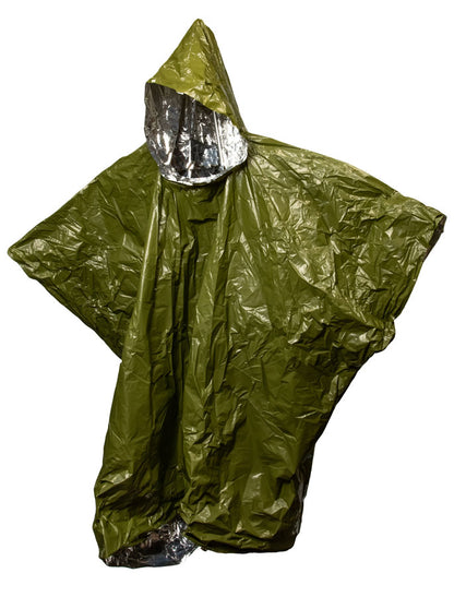 67"x39" Emergency Aluminized Poncho- 28um Thick