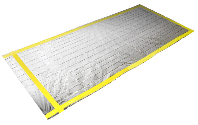 Emergency Sleeping Bag measuring 83" x 36", made of 12um thick Aluminized PET Film