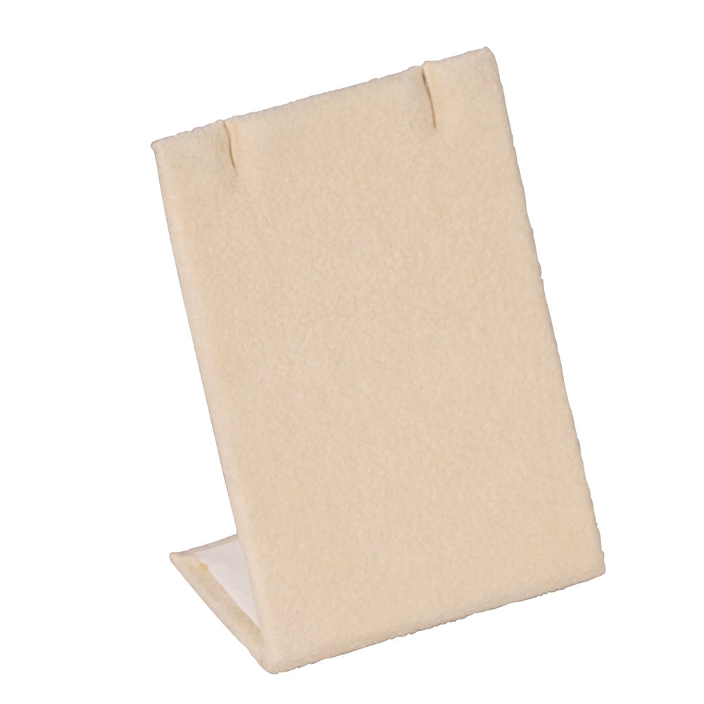 Earring Display Stand — 12 x 1 5/8 x 2 5/8" H — up to 6 pr — Beige Suede