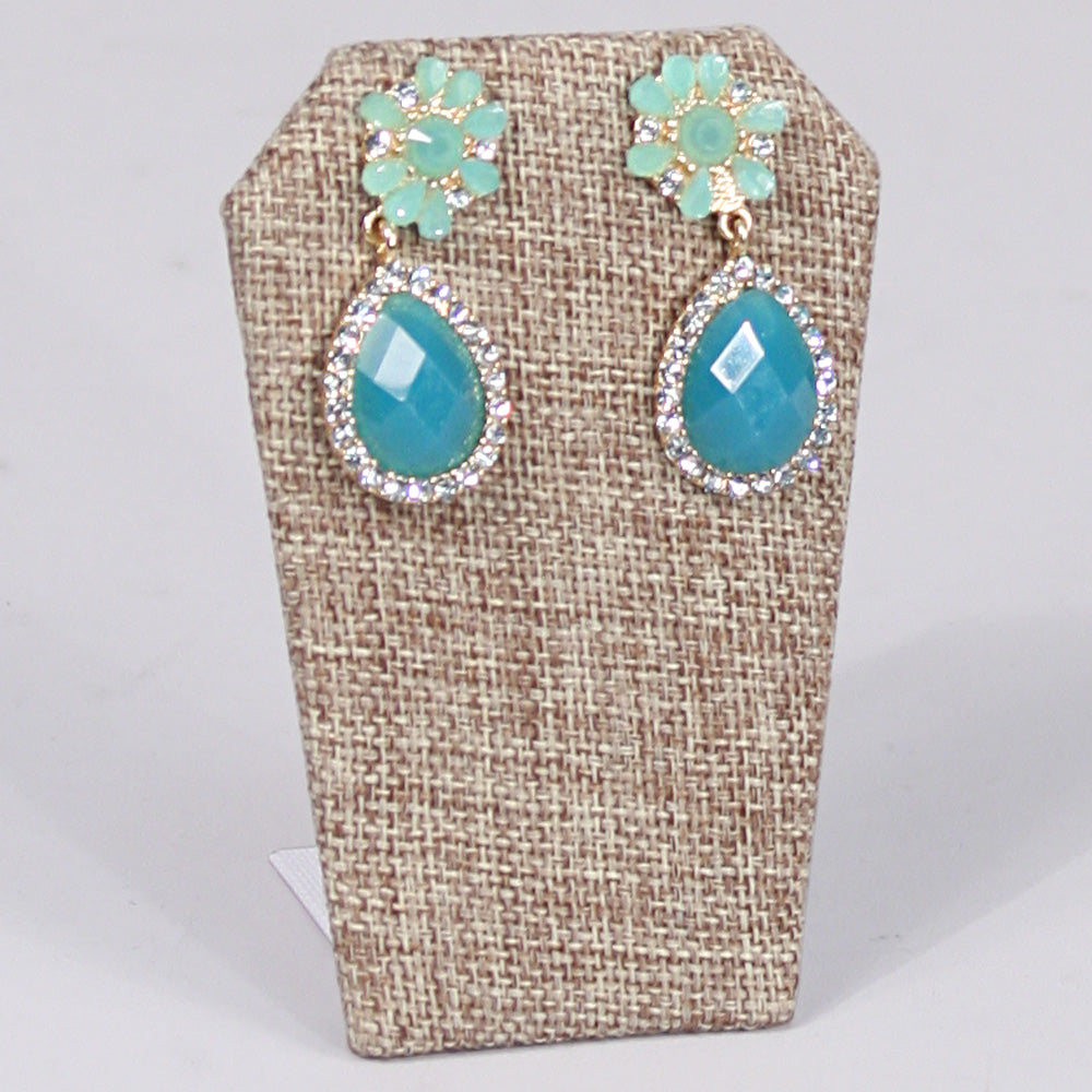 Earring/Pendant Display Stand — Tapered Pad — 2 1/2 x 1 3/4 x 3 1/4" H — Burlap