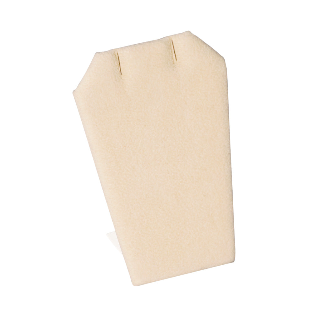 Earring/Pendant Display Stand — Tapered Pad — 2 1/2 x 1 3/4 x 3 1/4" H — Beige Suede