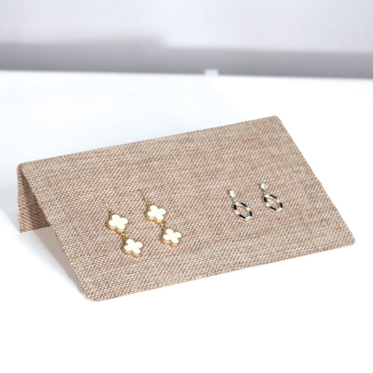Burlap Canvas Stand — 7 5/8 x 2 x 4 1/2" H — Burlap