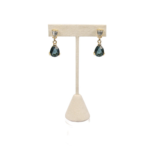 T-Shape Earring Stand — 7 5/8" H (195mm) — Beige Suede