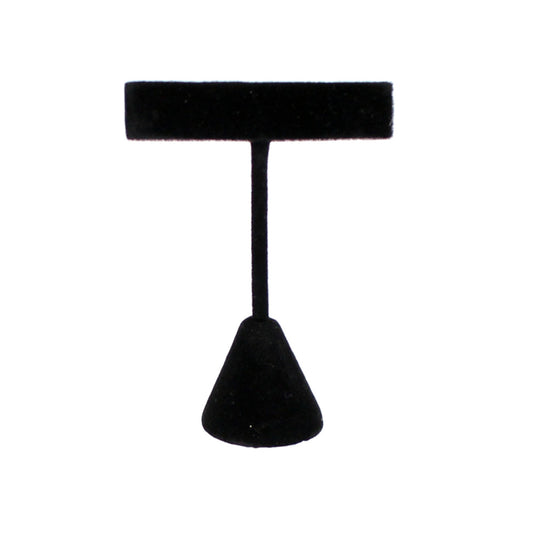 T-Shape Earring Stand — 3 1/2" H — Black Velvet