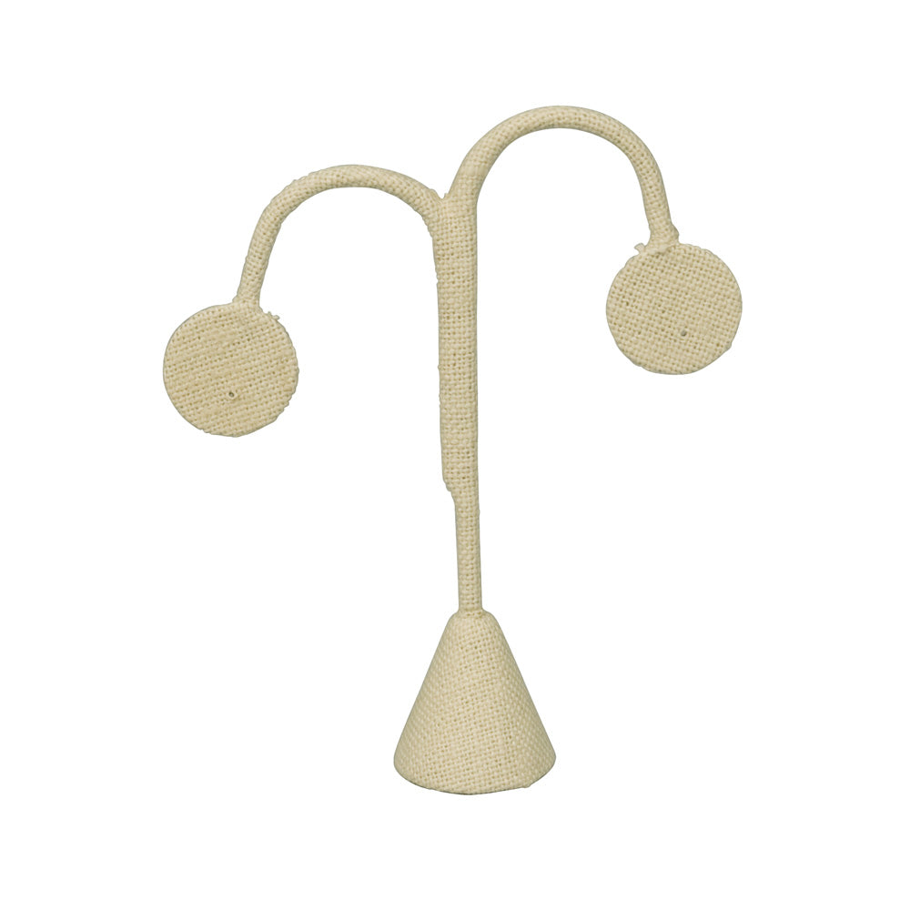 Lamp Style Earring Stand — 4 3/4" H (120mm) — Beige Linen