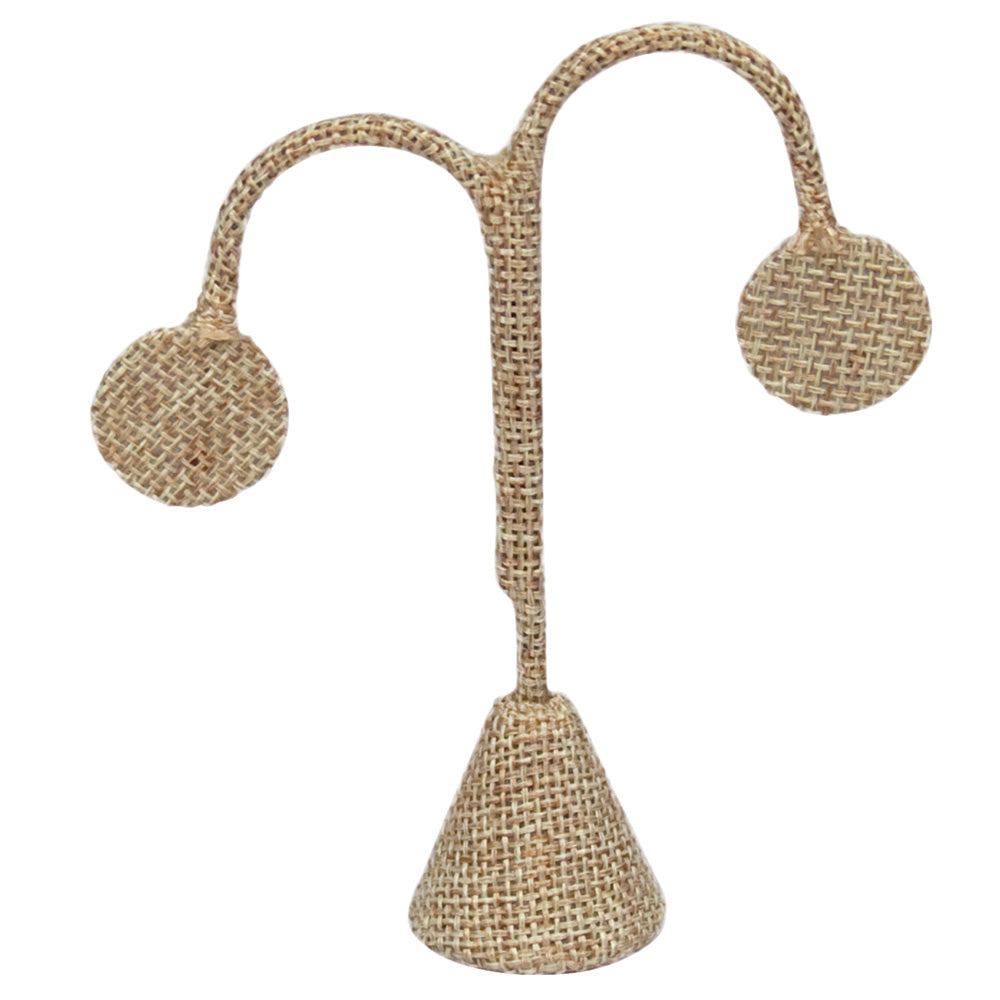Lamp Style Earring Stand — 7 1/8" H — Burlap