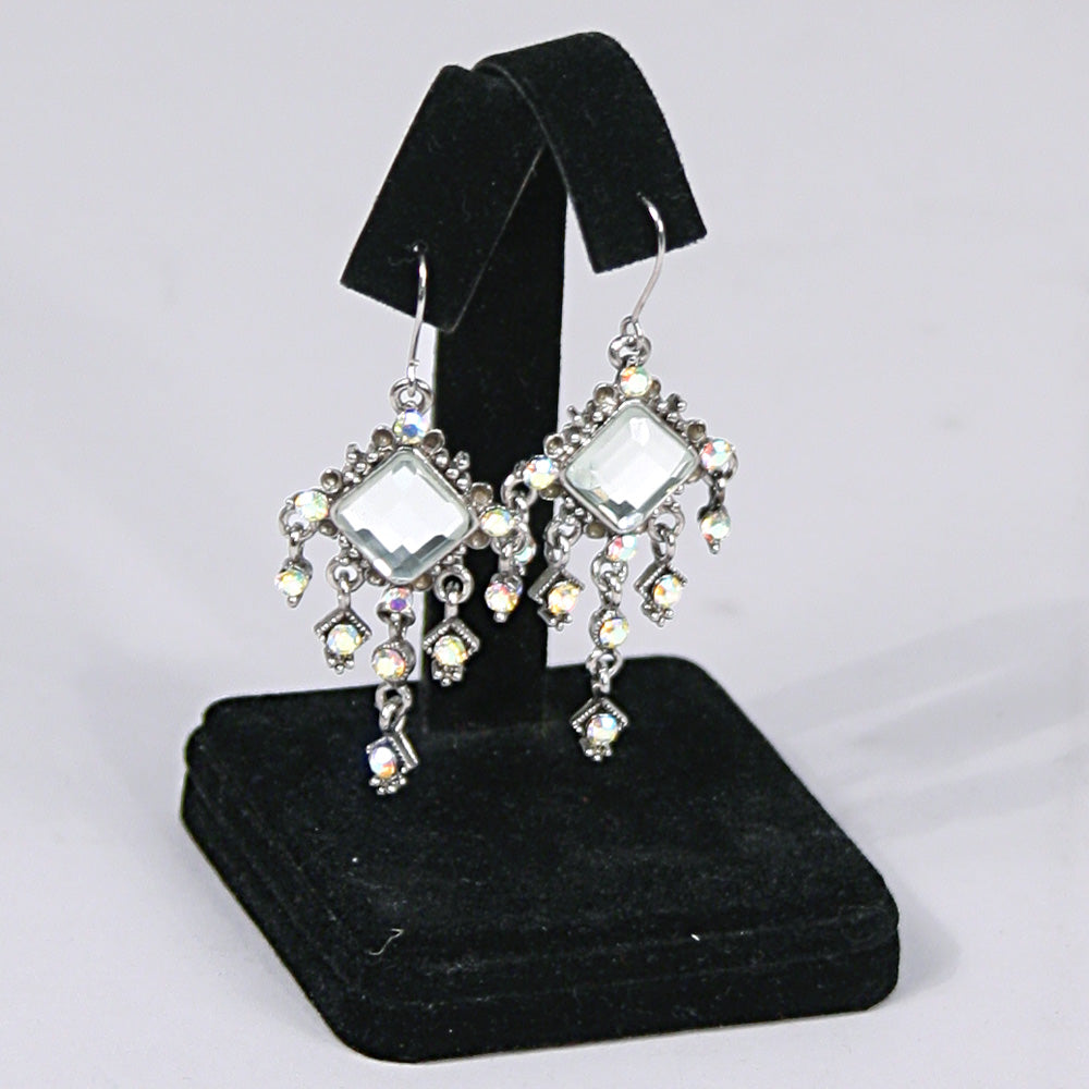 Black / White Earring Tree Stands — Earring — 3 1/2" H — Black Velvet