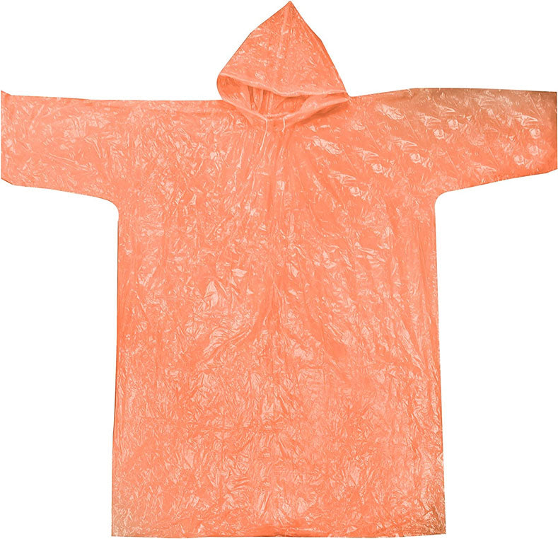 30-Piece Display of Water-Resistant Emergency Poncho with Hood Attached & Full Sleeve - 61" x 69"