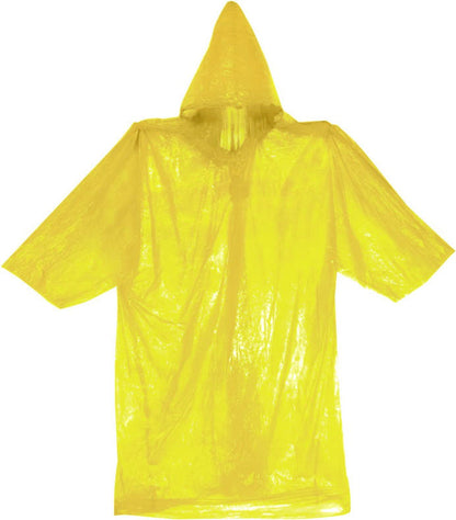 30-Piece Display of Water-Resistant Emergency Poncho with Hood Attached & Full Sleeve - 61" x 69"