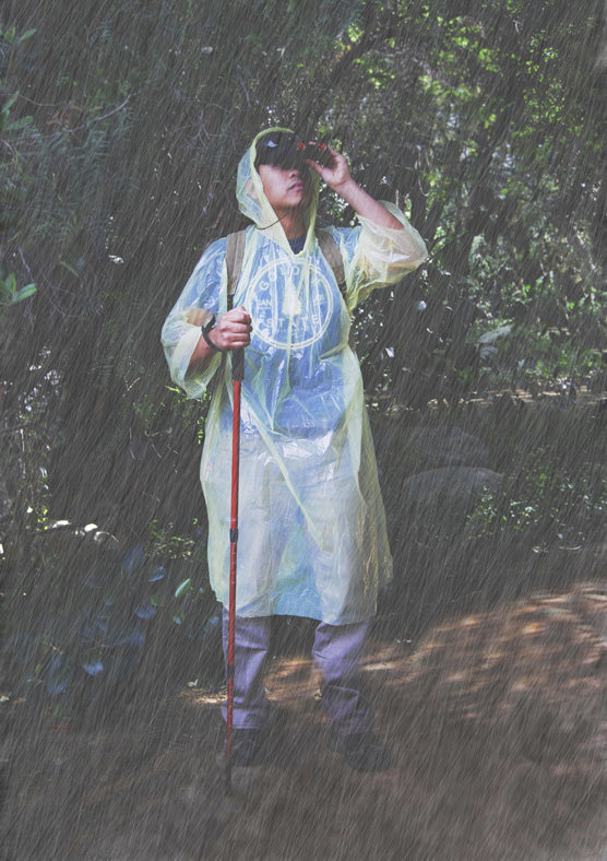 30-Piece Display of Water-Resistant Emergency Poncho with Hood Attached & Full Sleeve - 61" x 69"