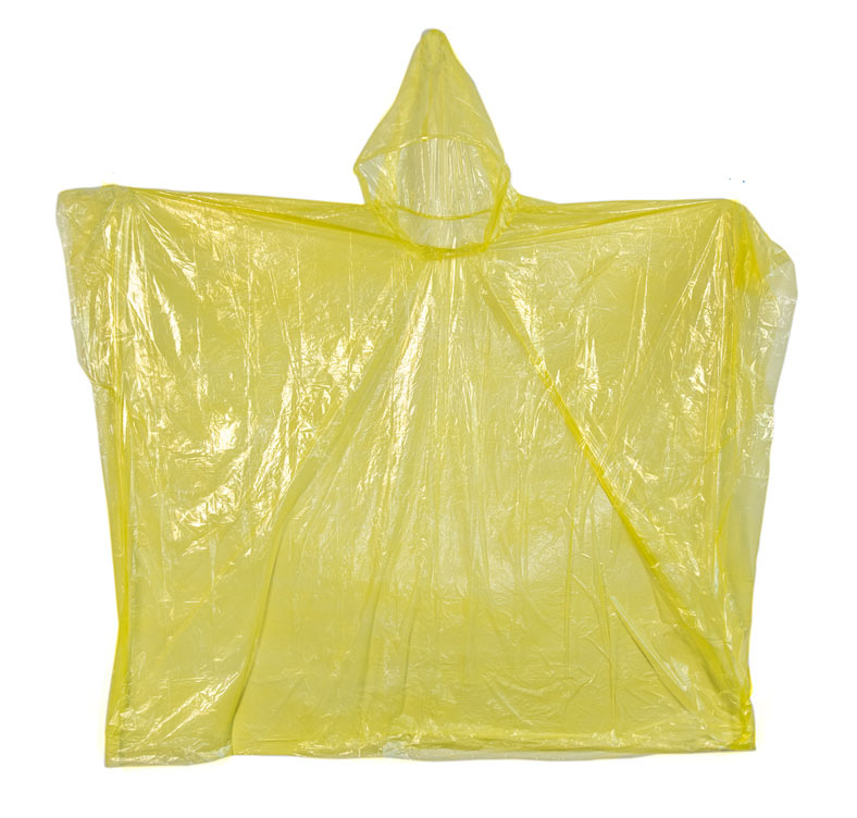 Yellow Emergency Poncho, 50"x40" (One Size Fits Most)