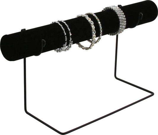 Black Velvet Bars w/ Wire Base — 1 Tier — 12 1/8 x 4 1/2 x 6 1/2" H — Black Velvet