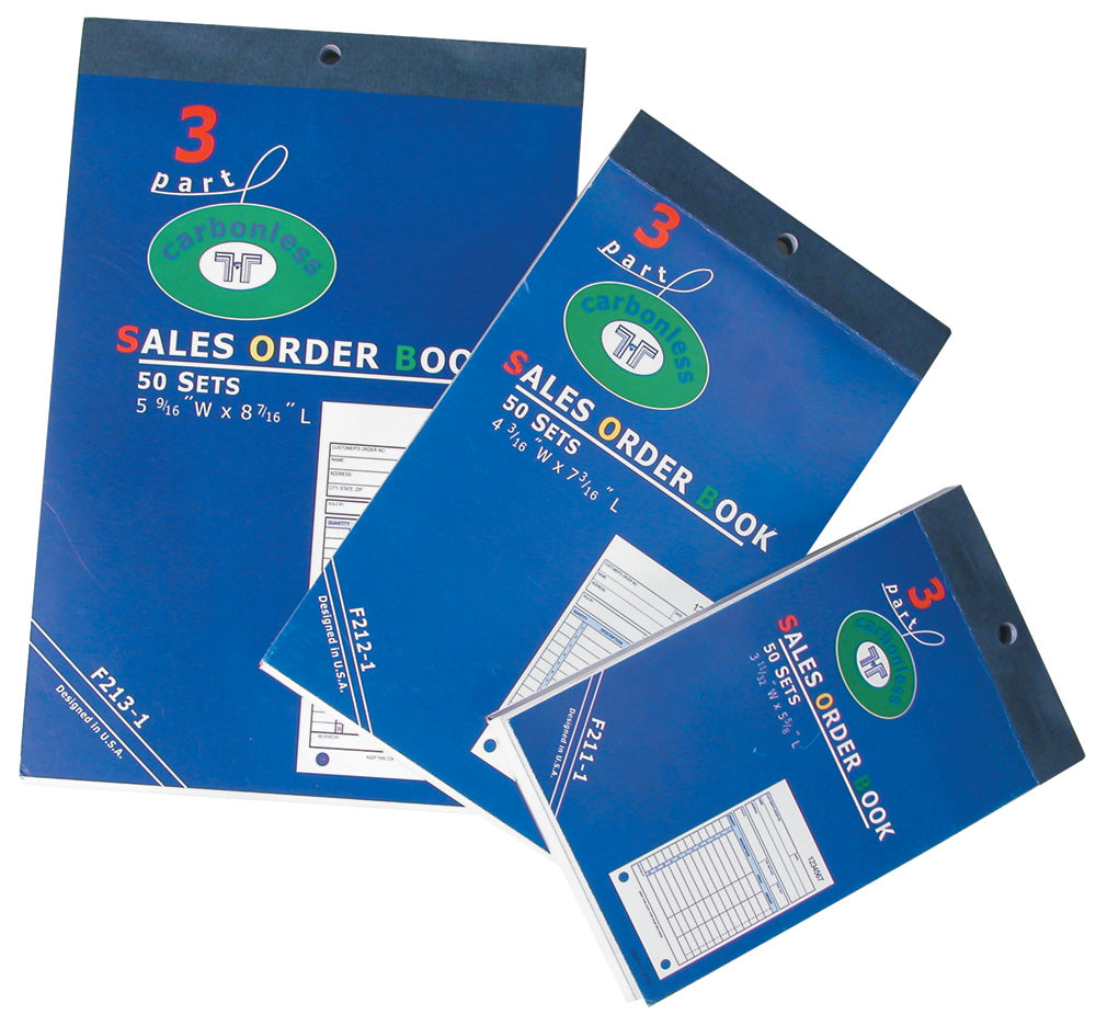 2-Part Sales Order Books — Large — 5 9/16″ x 8 7/16″ (141 x 214mm) — White