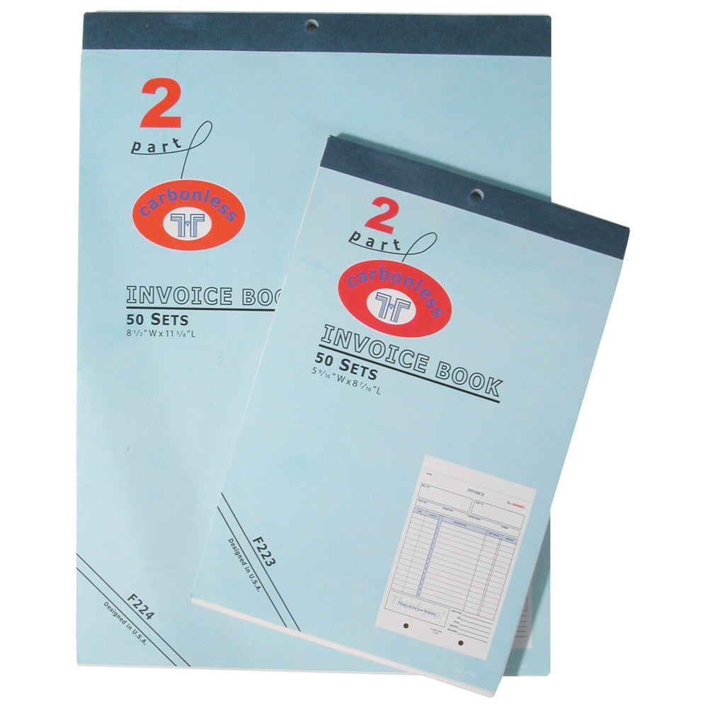 Invoice Books — X-Large — 8 1/2″ x 11″ — White