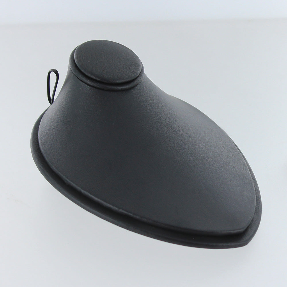 Small Lay-Down Bust — Black Faux Leather