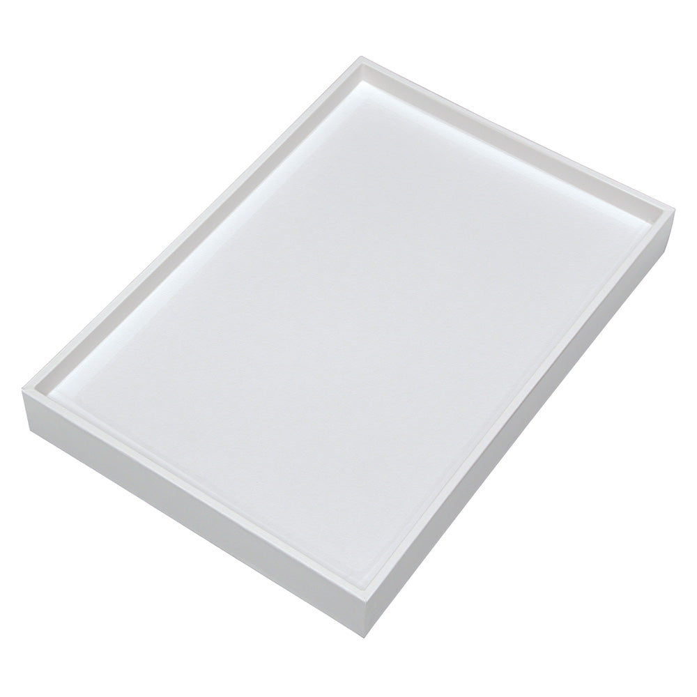 Versatile Large Insert Trays — All White Faux Leather
