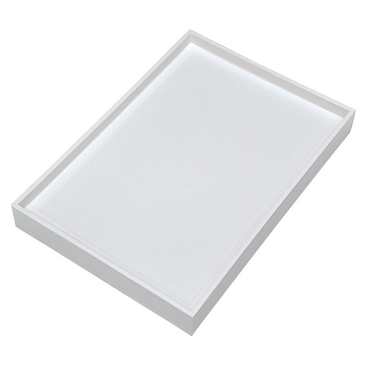Versatile Large Insert Trays — All White Faux Leather