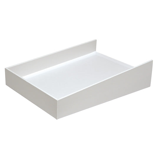 Versatile Angled Tray Base — All White Faux Leather