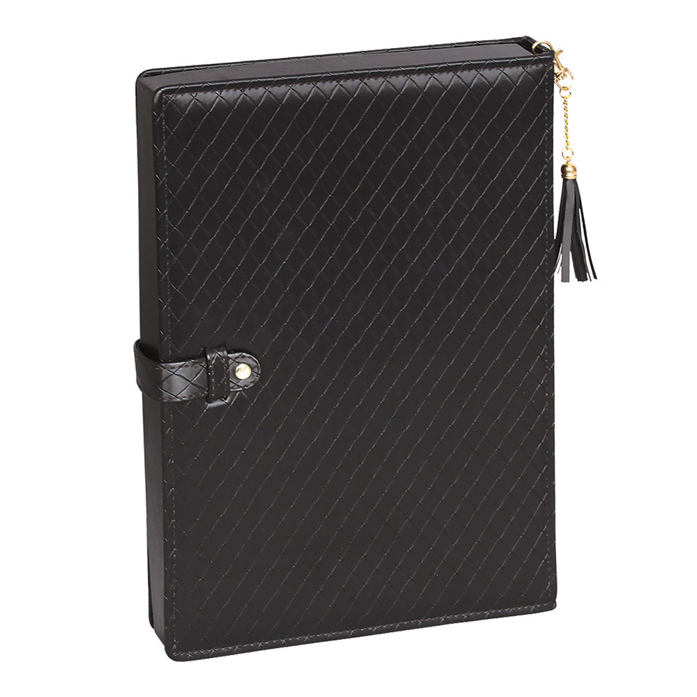 Combination Folders — Black Faux Leather