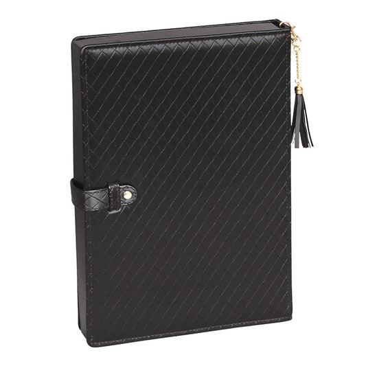 Combination Folders — Black Faux Leather