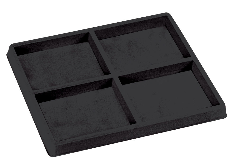 Flocked Half-Size Tray Liners — 7 x 1" sections — Black