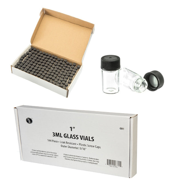 Clear Glass Vials for Gold Panning