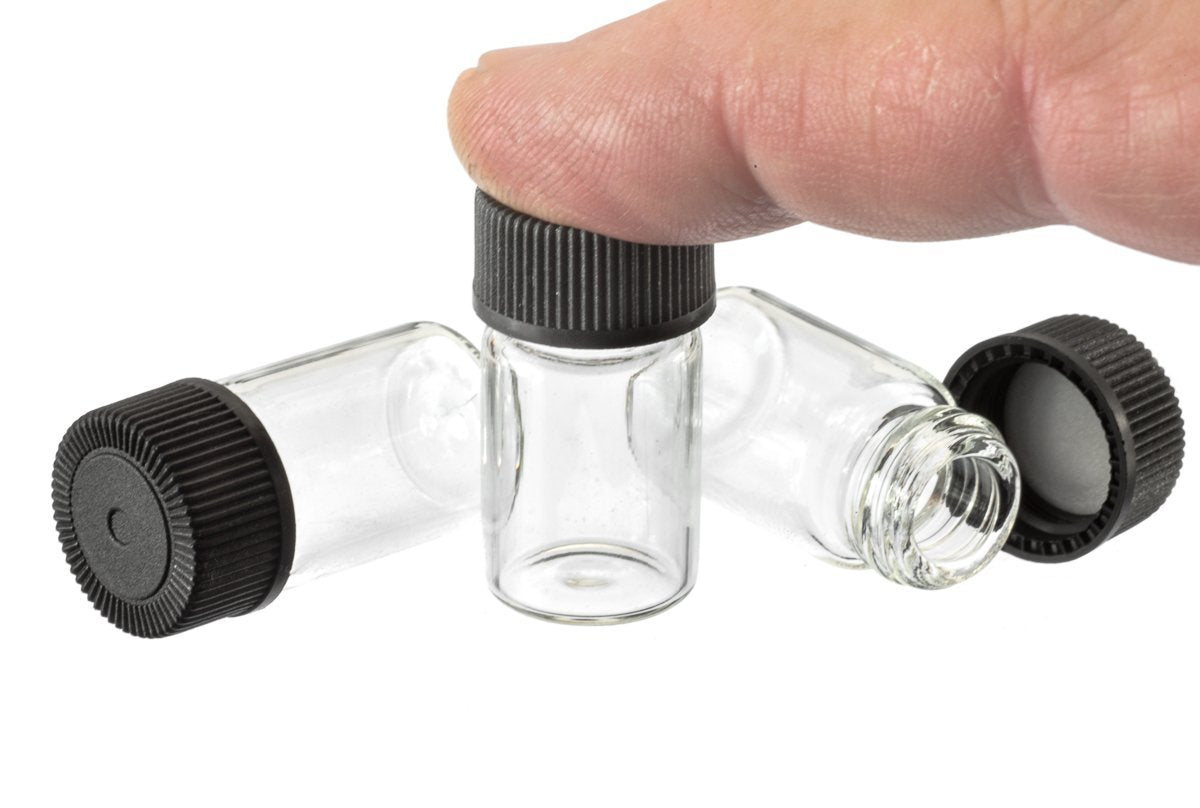 Clear Glass Vials for Gold Panning