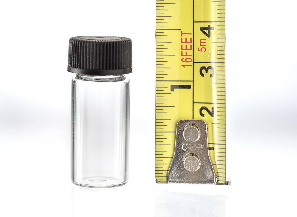 Clear Glass Vials for Gold Panning