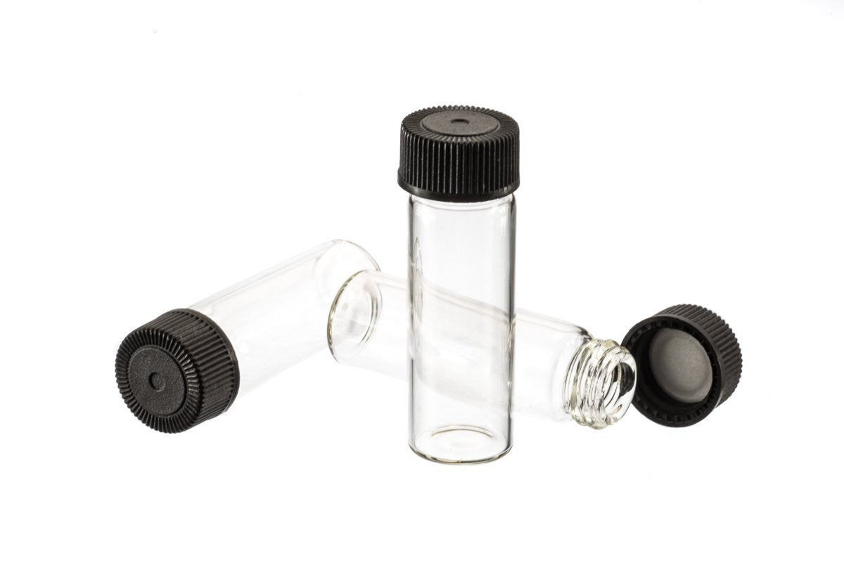 Clear Glass Vials for Gold Panning