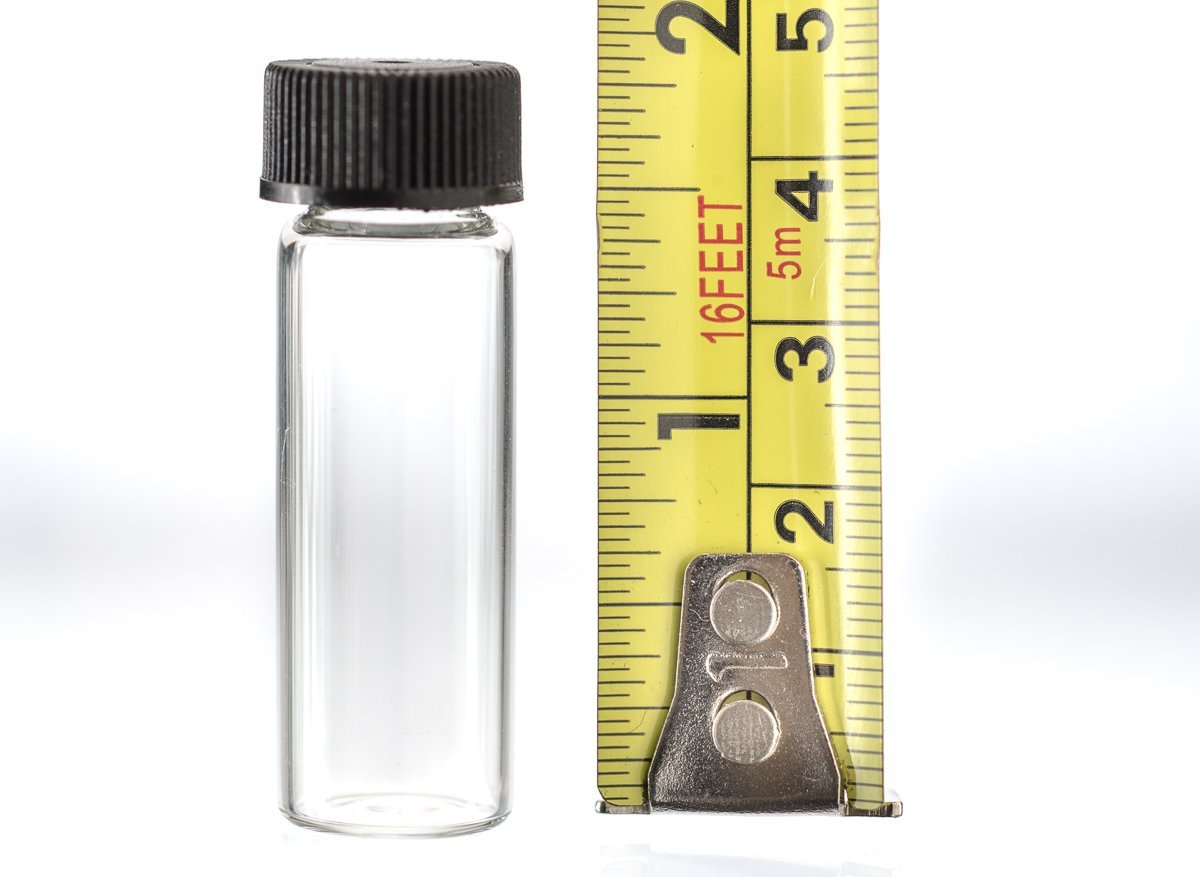 Clear Glass Vials for Gold Panning