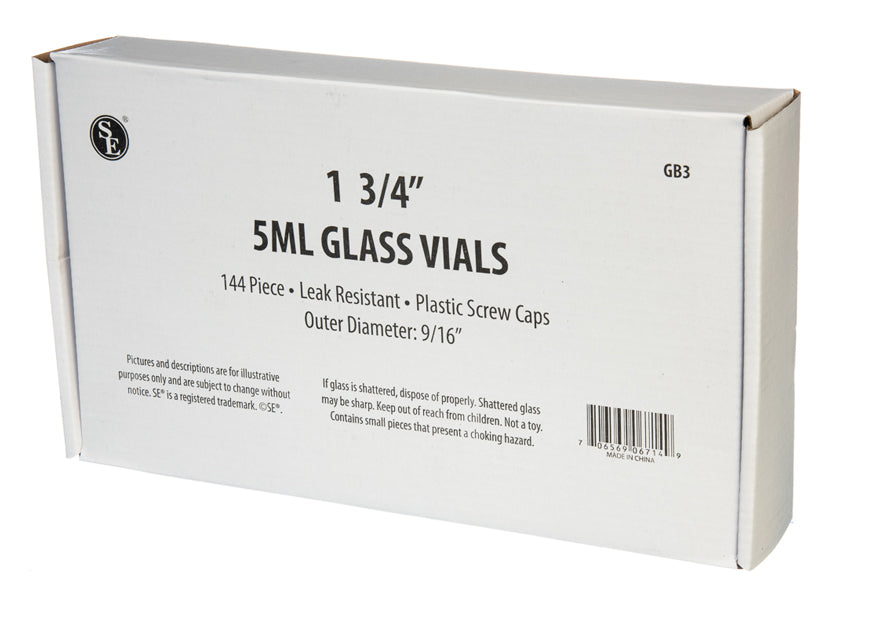 Clear Glass Vials for Gold Panning