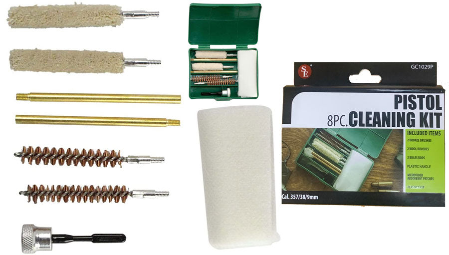 8Pc Pistol Cleaning Kit