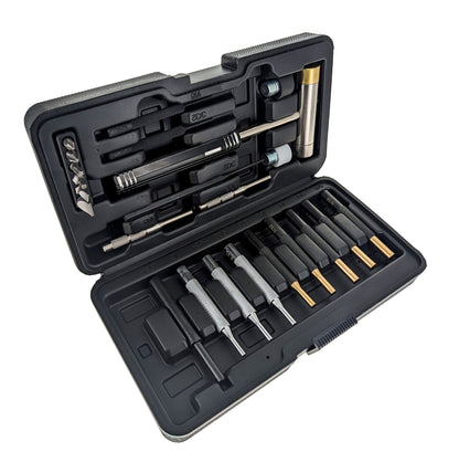 24-piece Gunsmithing Kit including 14 punches, a Dual Head Hammer with 2 extra heads, and 6 bits