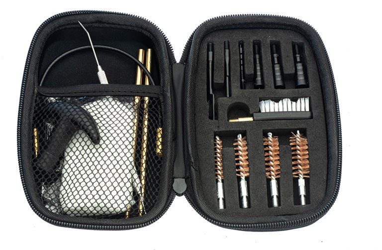 9mm-66Pc Pistol Cleaning Kit in Zippered Case,Cal. 38/357/9mm