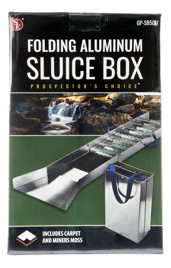 Folding Aluminum Sluice Box - Extended 50"/Folded 15"