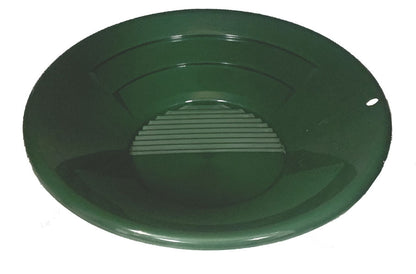 10" Tripple Riffles Green Plastic Gold Pan