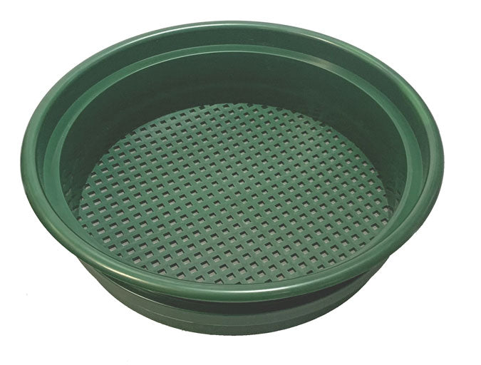 13-1/4"/1/4" Mesh Plastic Screen Green Stackable Sifting Pan, Gold Panning