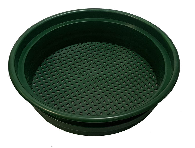 13-1/4"/1/4" Mesh Plastic Screen Green Stackable Sifting Pan, Gold Panning