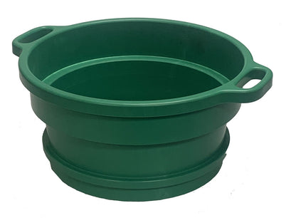 13-1/4" Diameter, 6" Deep Green Plastic Screen Stackable Sifting Pan, Gold Panning with Handle