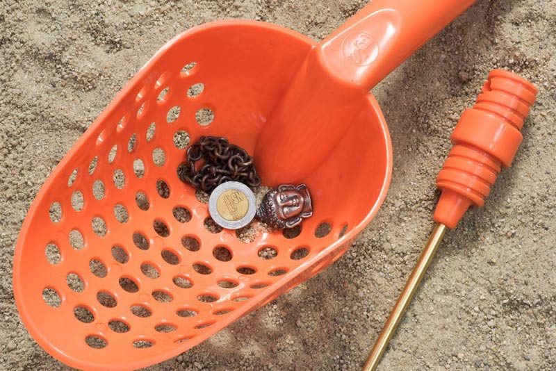 14" Sand Scoop with Hole & Brass Probe For Gold Panning /Metal Detecting