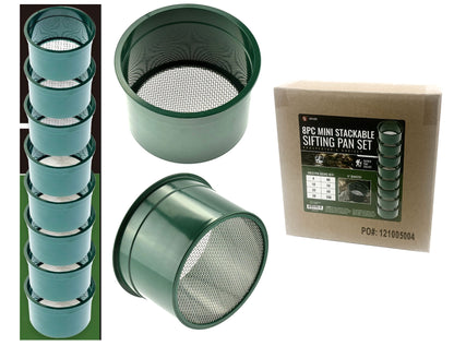 6" Green Mini Stackable Sifting Pan, Gold Pannings