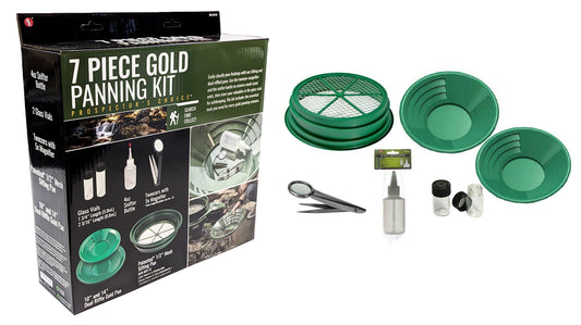 Gold Panning Kit in Printed Box, Description on Box in English, Spanish & French