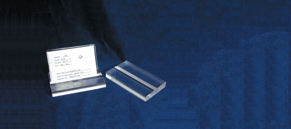Gem File Card Holders — 4 x 2 3/8 x 1/2" H (102 x 60 x 13mm) — Clear