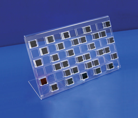 Large Acrylic Gem Displays — Holds 66 — Gem Boxes (#1806) — Clear