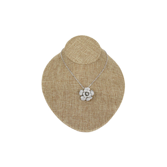 Oval Shape Lay-Down Bust — 6 3/4 x 8 x 3 1/2" H — Burlap