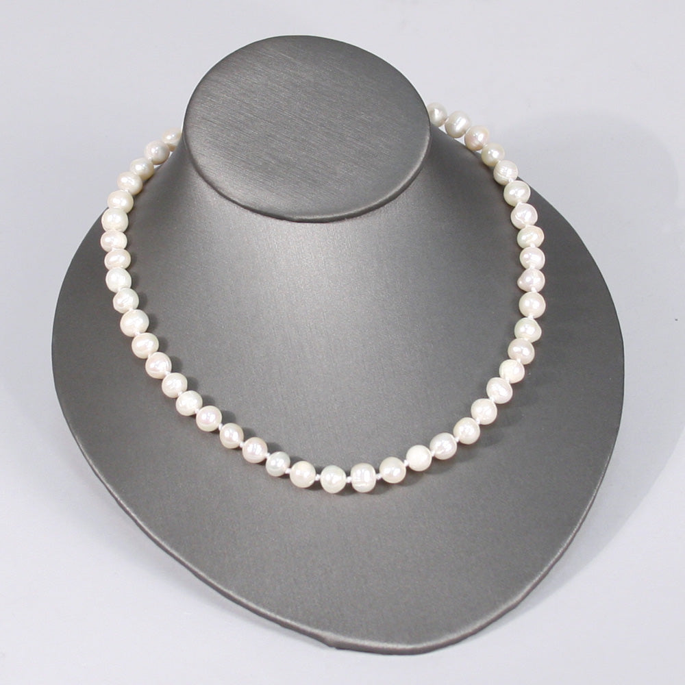 Oval Shape Lay-Down Bust — 7 1/2 x 8 1/2 x 3 3/4" H — Steel Grey Faux Leather
